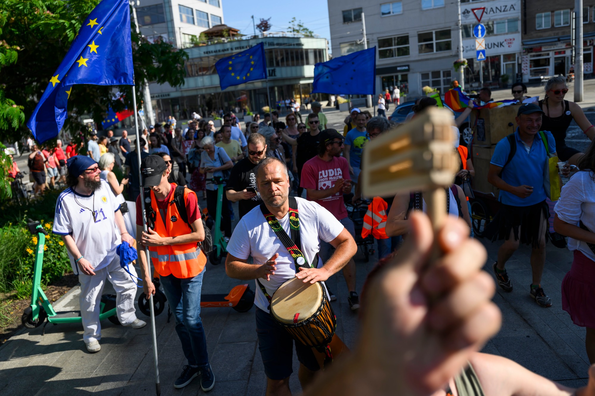 Protestný pochod Za slobodu a demokraciu Slovenska v Bratislave.