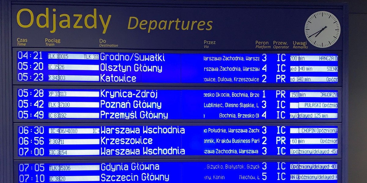 Nowy rozkład jazdy PKP - Podróże