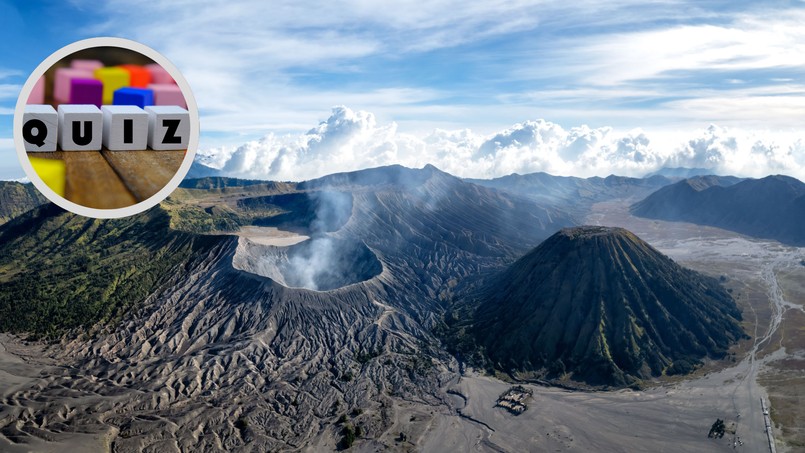 Wulkan Bromo, Indonezja; quiz