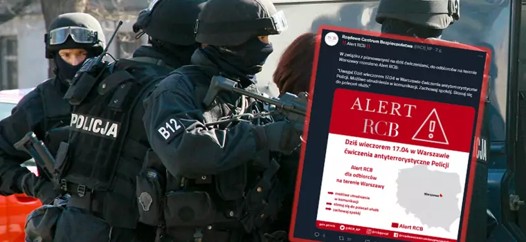 Nowy Alert RCB. "Ćwiczenia antyterrorystyczne Policji"