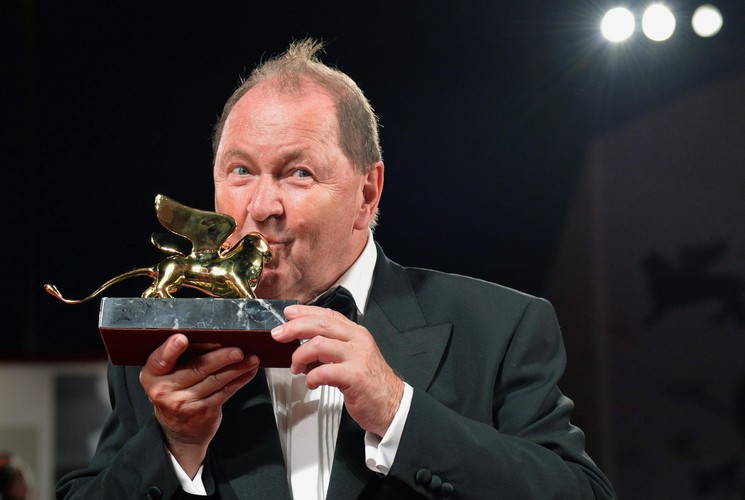 Roy Andersson ze Złotymi Lwami w Wenecji (6 września 2014)