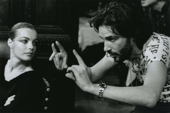 Romy Schneider i Andrzej Żuławski na planie filmu "Najważniejsze to kochać" (1975)