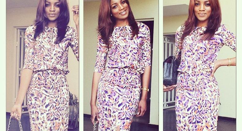 Seyi Shay scores a matching purple print look from Eve & Tribe