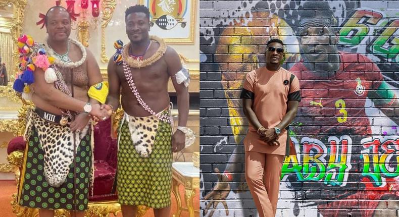 Asamoah Gyan: Ghana legend meets the king of Eswatini