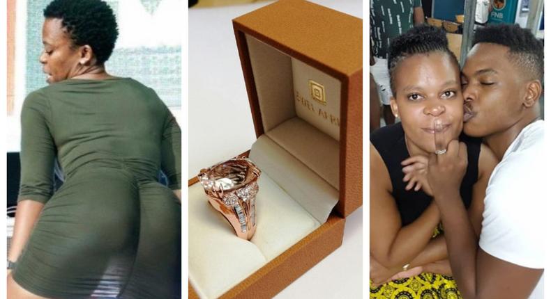 Controversial ‘naked’ dancer proposes to boyfriend with over Ghs 22k custom-made ring (video/photos)