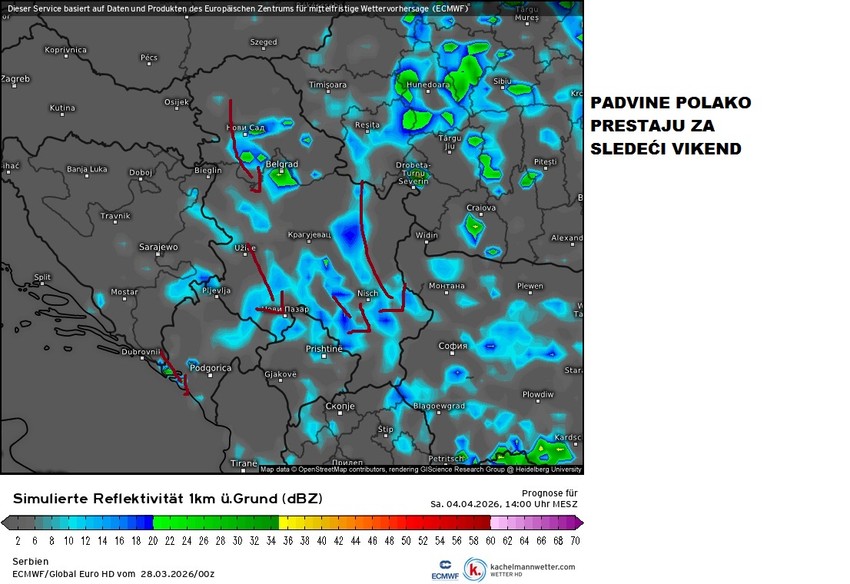 Padavine prestaju polako sledećeg vikenda