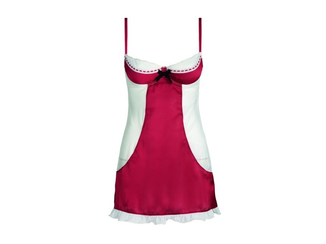 Czerwona koszulka ze świątecznej kolekcji bielizny Intimissimi.