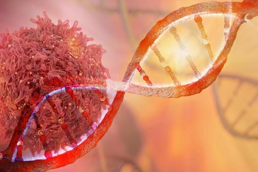 Model nici DNA z komórką rakową