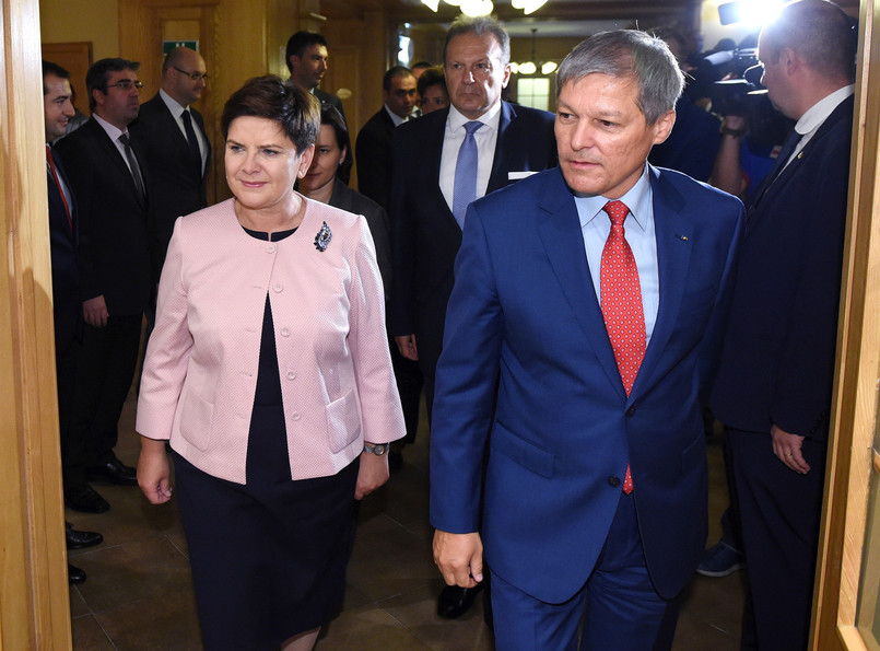 Premier Beata Szydło podczas spotkania z premierem Rumunii Dacianem Ciolosem