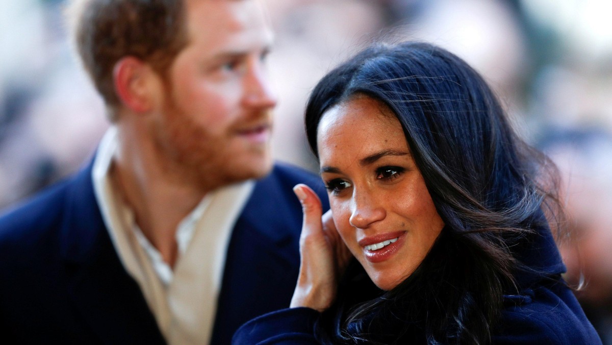 Britain's Prince Harry and his fiancee Meghan Markle arrive at an event in Nottingham