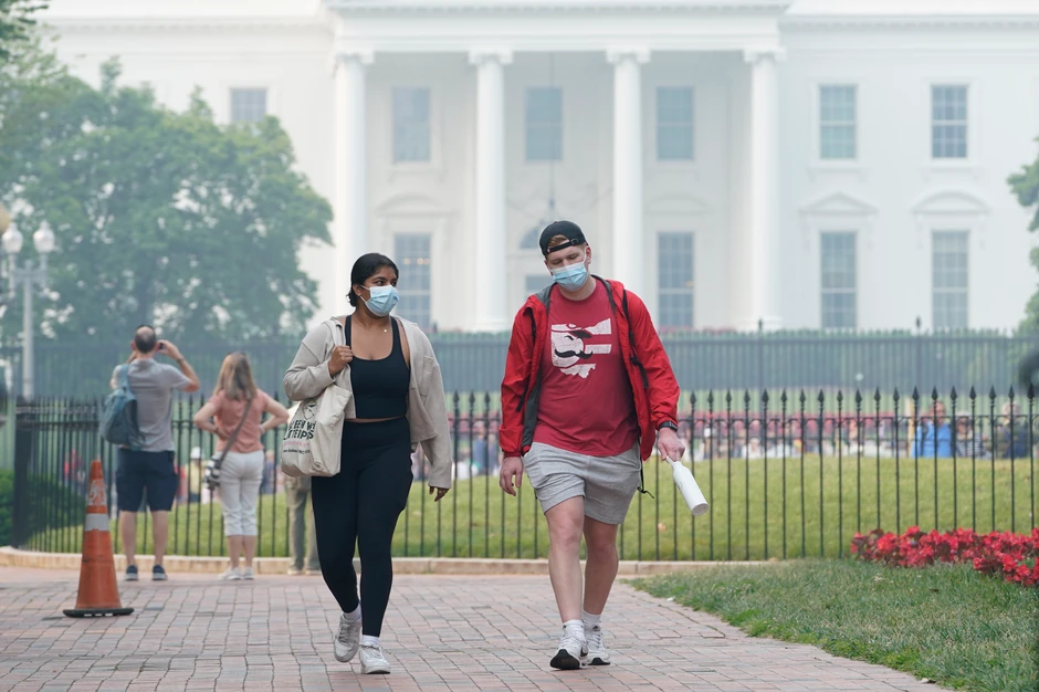 Dim od šumskih požara u Kanadi u Vašingtonu - Bela kuća