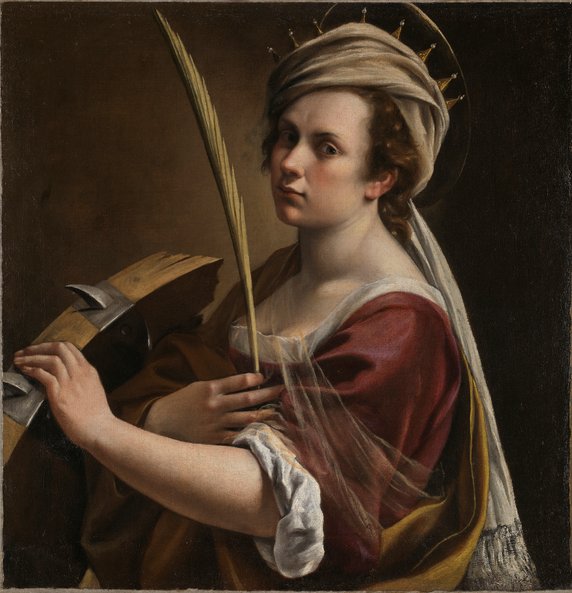 Artemisia Gentileschi, "Self Portrait as Saint Catherine of Alexandria" ("Autoportret jako św. Katarzyna Aleksandryjska", ok. 1615-17)