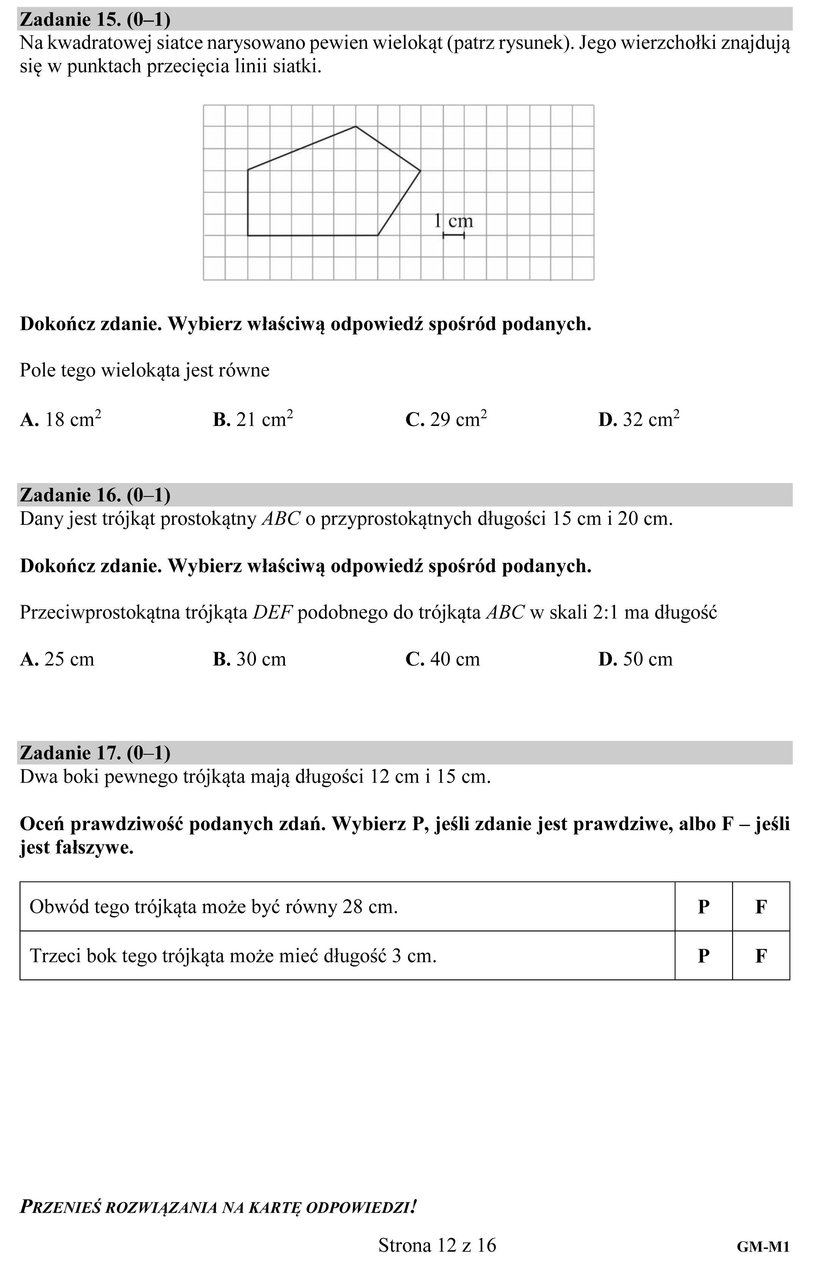 Egzamin Gimnazjalny 2018: Część matematyczno-przyrodnicza. Odpowiedzi i Arkusze CKE