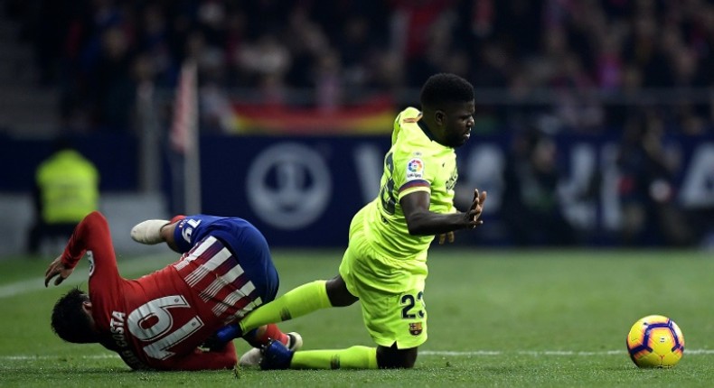 Samuel Umtiti's last Barcelona experience was an uncomfortable one against Atletico Madrid