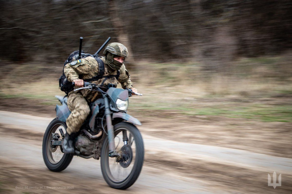 Ukraiński motocyklista