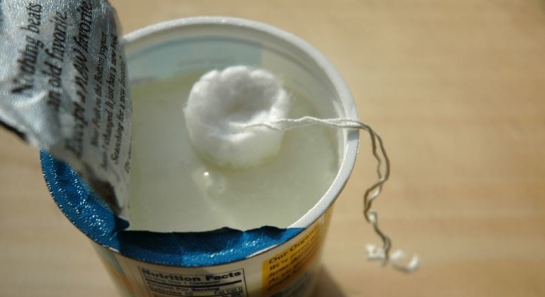 Natural yoghurt has healthy live culture.