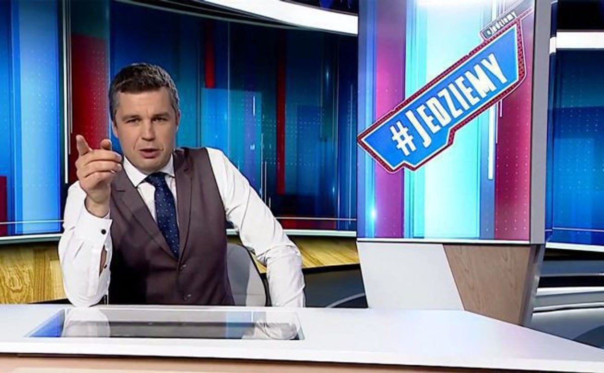 Michał Rachoń prowadził program Jedziemy na antenie TVP
