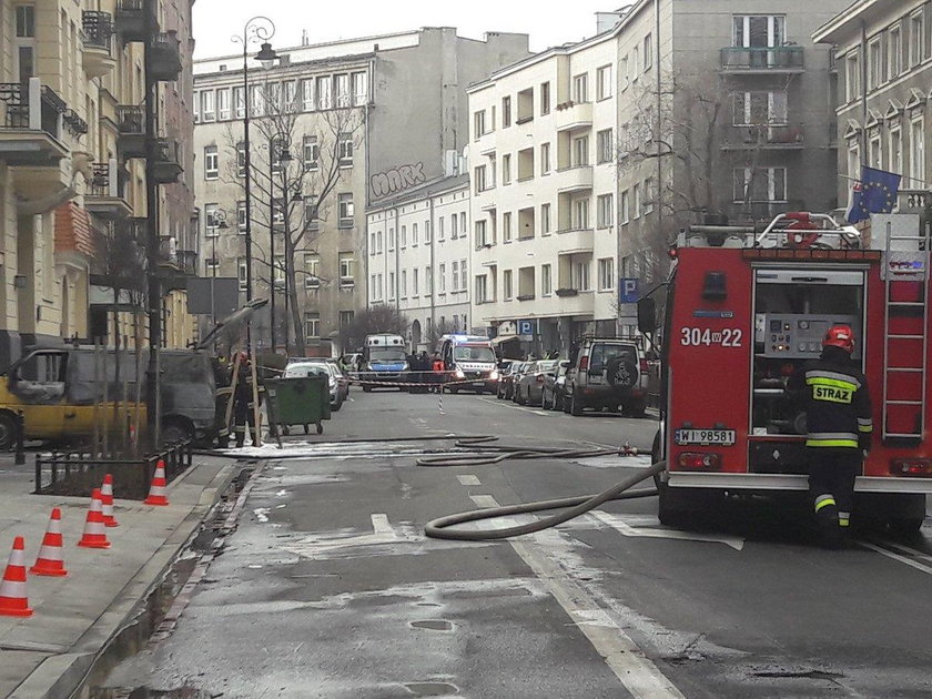 Pożar samochodu pod MSZ