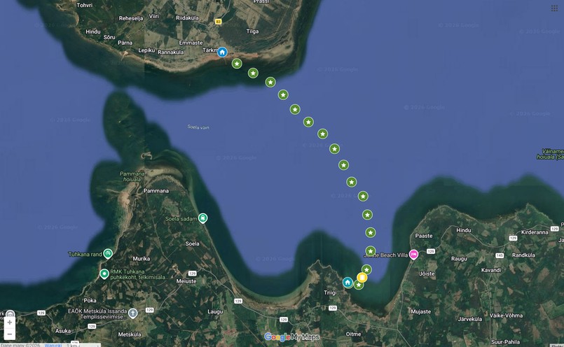 Lodowa droga przez Bałtyk w Estonii