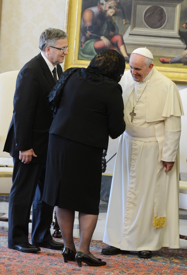 Papież Franciszek przyjął na prywatnej audiencji prezydenta Bronisława Komorowskiego