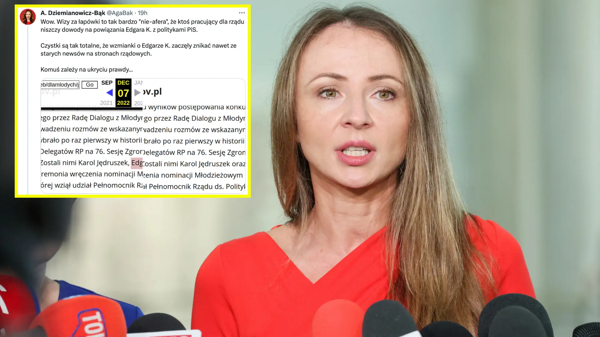 Ktoś zaciera ślady po Edgarze K.? Posłanka Lewicy zamieszcza screeny