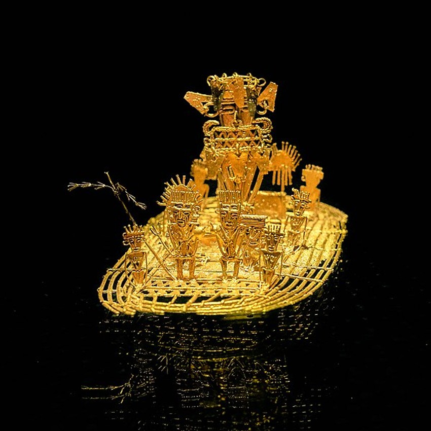 Skulptura izložena u Muzeju zlata, u Bogoti (Kolumbija) prikazuje vladara na splavu i svedoči o običaju naroda Čibča (Muska) u pretkolumbovskom periodu Amerike da ukrašavaju kraljeve zlatom, a zatim sakriju kovčeg sa zlatnim predmetima na sredini jezera