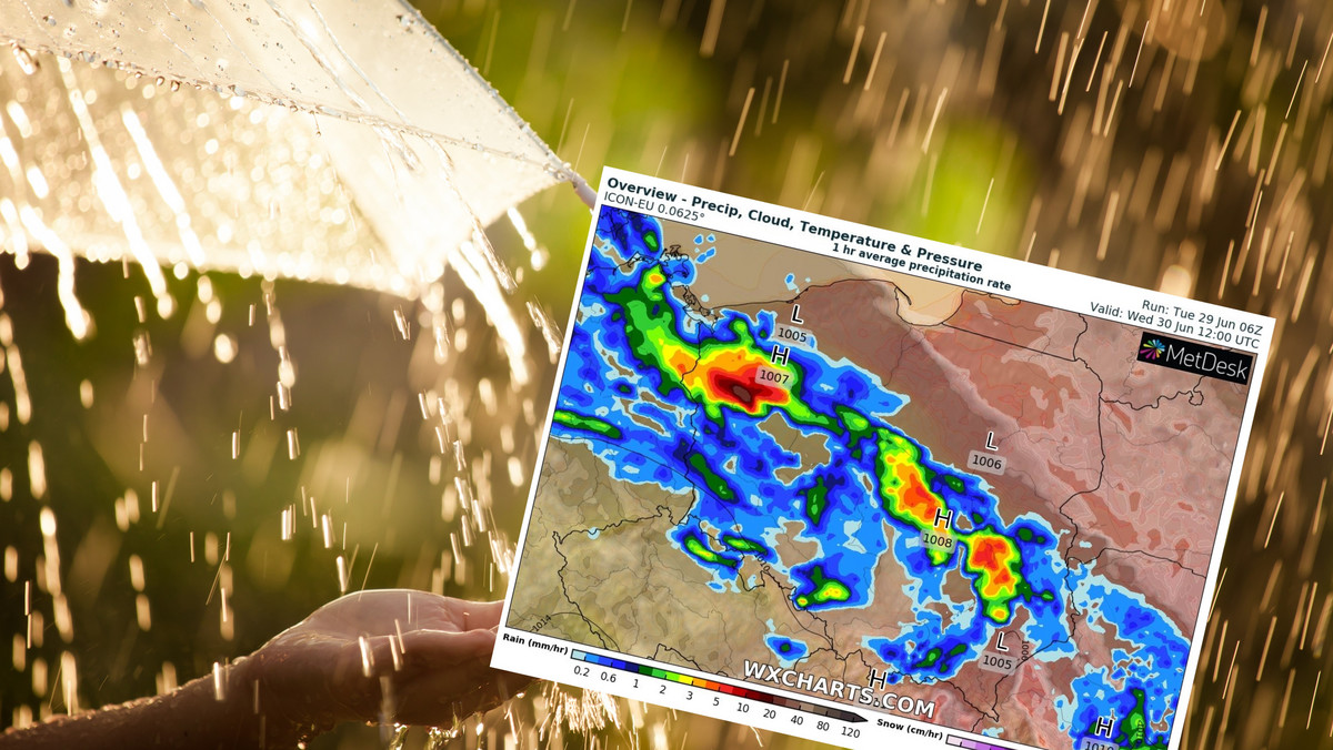 Prognoza pogody na środę. Burze nad Polską. Temperatura zacznie spadać