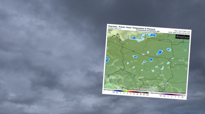 Środa na przeważającym obszarze kraju będzie ciepłym, ale szarym i pochmurnym dniem