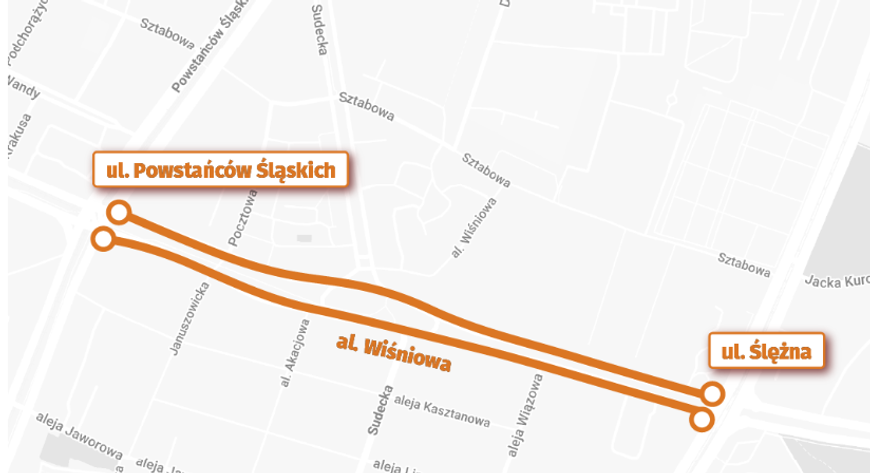 Prace na Alei Wiśniowej rozpoczną się sobotę