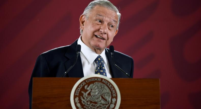 Mexican President Andres Manuel Lopez Obrador, pictured July 2019, said the deal would save the government $4.5 billion