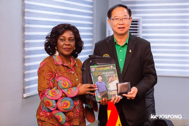 Jospong Group leads Thailand's global waste management company to call the Minister of Sanitation