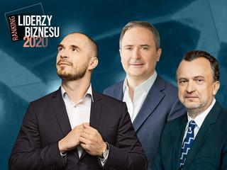 Ranking Liderzy Biznesu 2020. Od lewej: Maciej Popowicz - Ten Square Games, Francois Nuyts - Allegro, Wiesław Żyznowski - Mercator Medical 