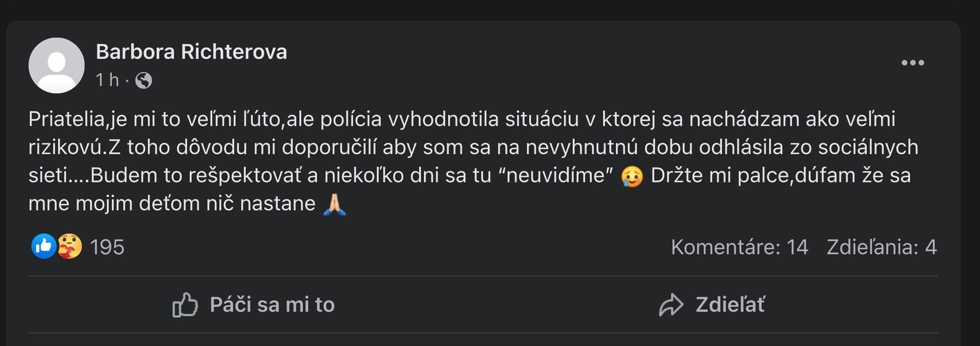 Status Barbory Richterovej.