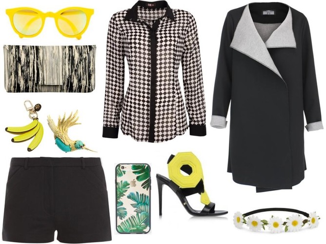 Torebka – antbag by ania/antbags.pl, szorty – Victoria Beckham/e-catwalk.pl, koszula – Midori Feminine Fashion/midori.pl, płaszcz – White House/whitehouse.sklep.pl, buty – Gianmarco Lorenzi/e-catwalk.pl