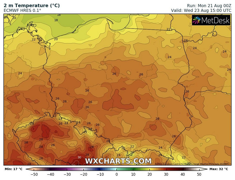 Odpuszczą również upały, ale nadal będzie bardzo ciepło.