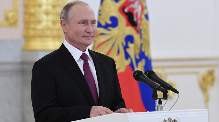 Vlagyimir Putyin orosz elnök beszédet mond az Oroszországba akkreditált nagykövetek megbízóleveleinek átadási ünnepségén a moszkvai Kremlben 2020. november 24-én / Fotó: MTI/EPA/Szputnyik/Alekszej Nyikolszkij