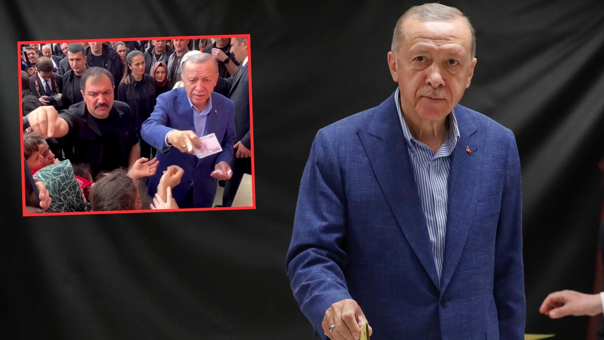 W dniu wyborów rozdawał gotówkę. Nagranie z Erdoganem hitem sieci [WIDEO]