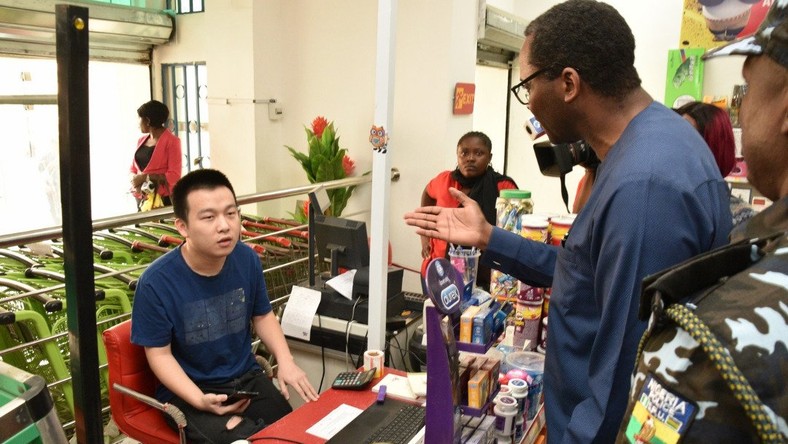 The Federal Competition and Consumer Protection Commission (FCCPC), discovers illegally imported seafood from China, and expired products at Panda Supermarket in Abuja. [FCCPC/Twitter]