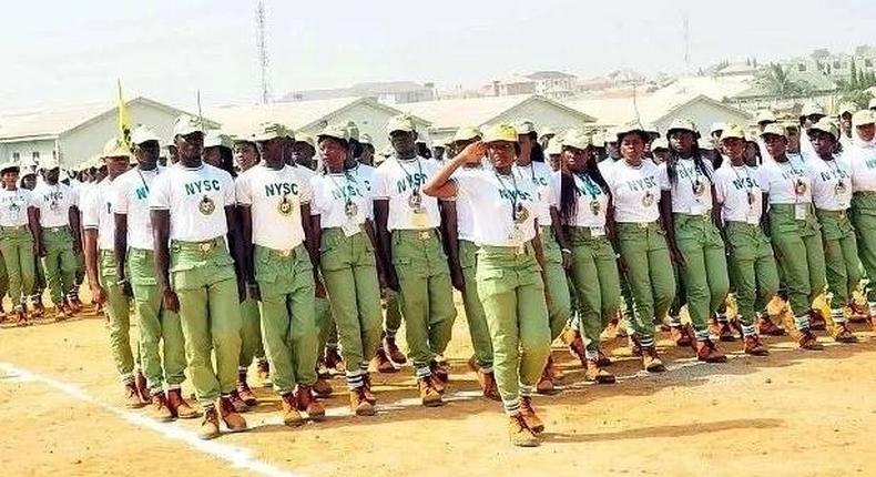 NYSC corps members on parade 