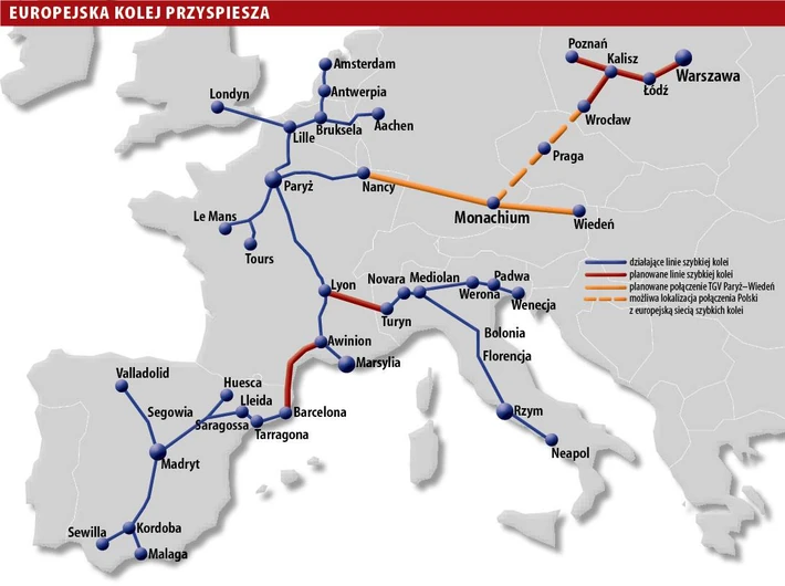 Europejska kolej przyspiesza