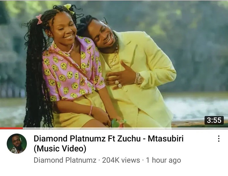 Diamond and Zuchu get cozy as they unveil Mtasubiri video