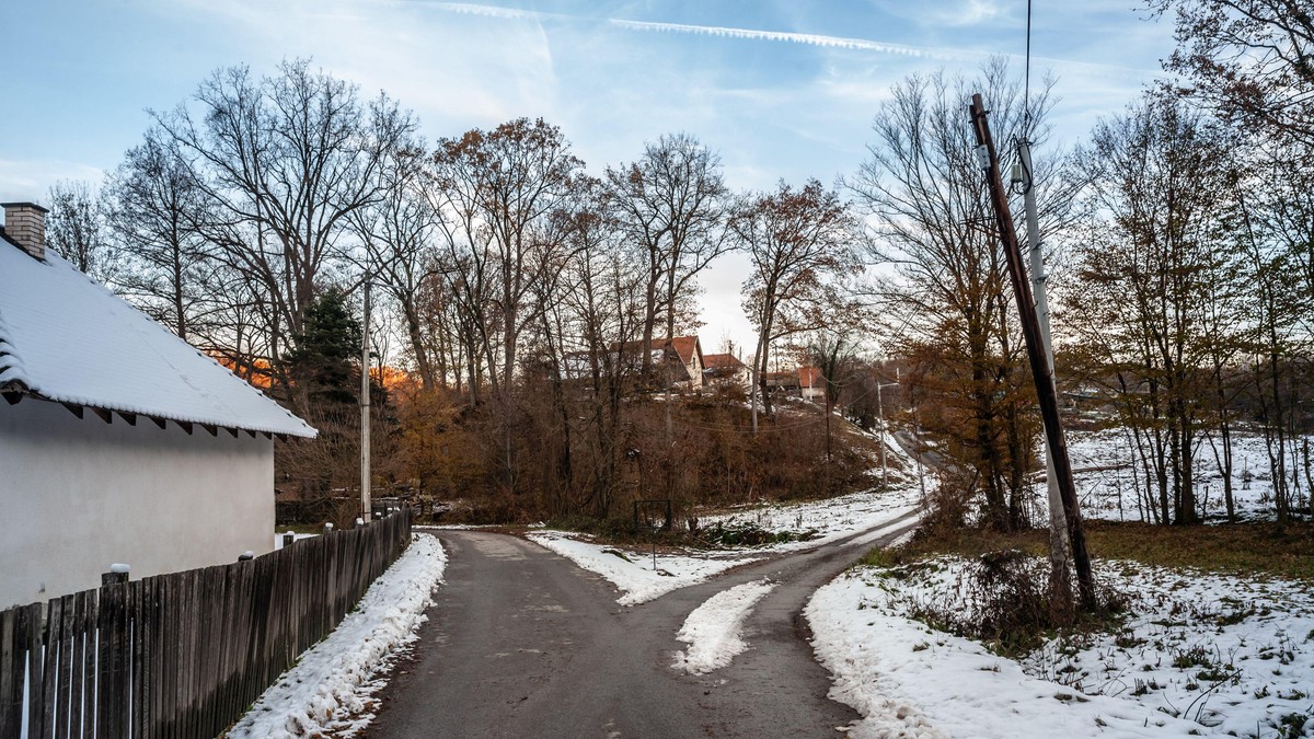 Kuće na selu - ilustracija