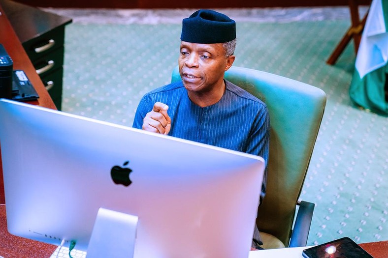 Vice President Yemi Osinbajo read President Buhari's speech [Presidency]