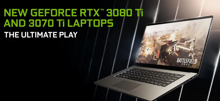 GeForce RTX 3070 Ti dla laptopów z dużą wydajnością na poziomie Titan RTX