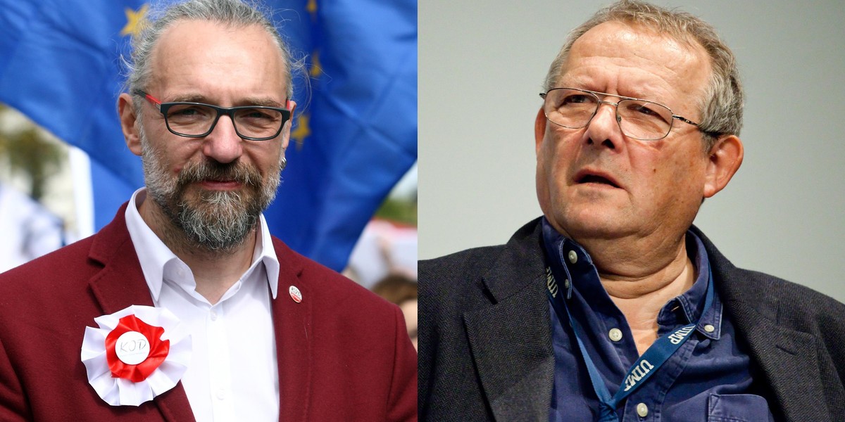 Mateusz Kijowski i Adam Michnik