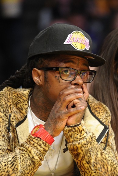 Lil' Wayne na meczu drużyny Lakers (fot. Getty Images)