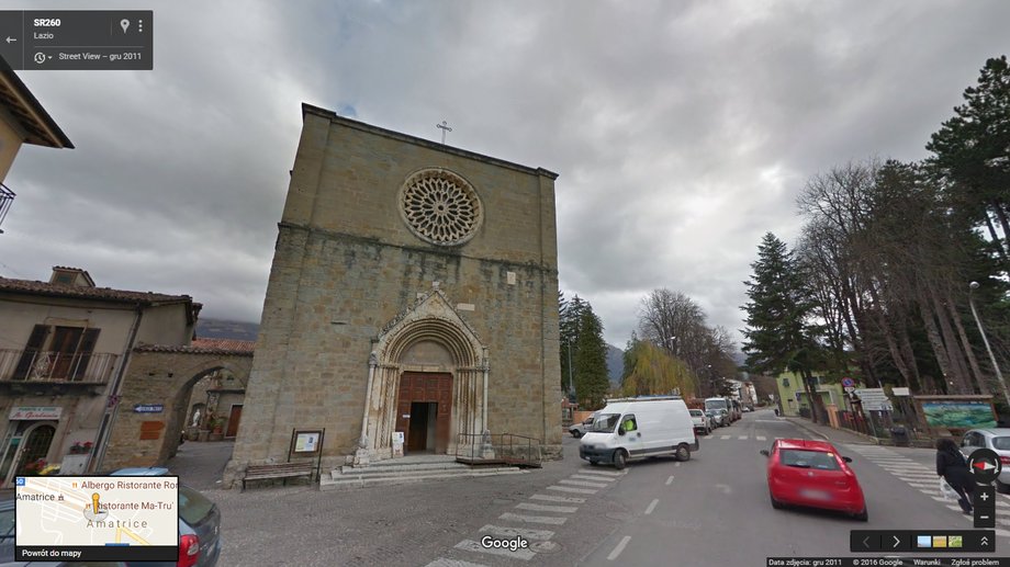 Kościół Sant'Agostino w Amatrice przed trzęsieniem ziemi