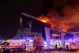 Pożar Krokus City Hall po ataku pod Moskwą