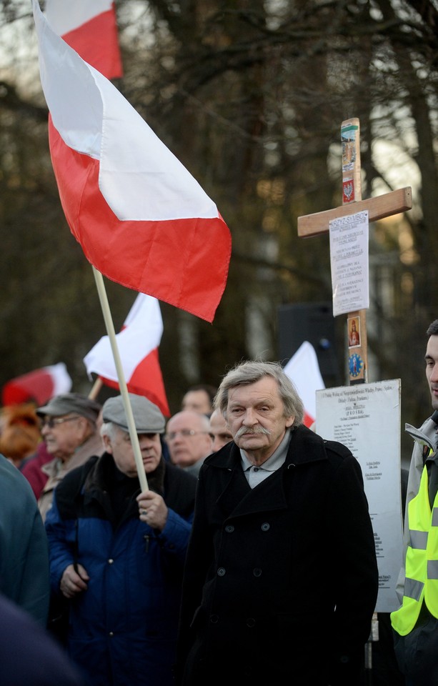 WARSZAWA AMBASADA ROSJI MANIFESTACJA (uczestnicy manifestacji)