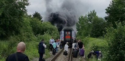 Płonie lokomotywa pociągu pospiesznego ze Szczecina do Lublina